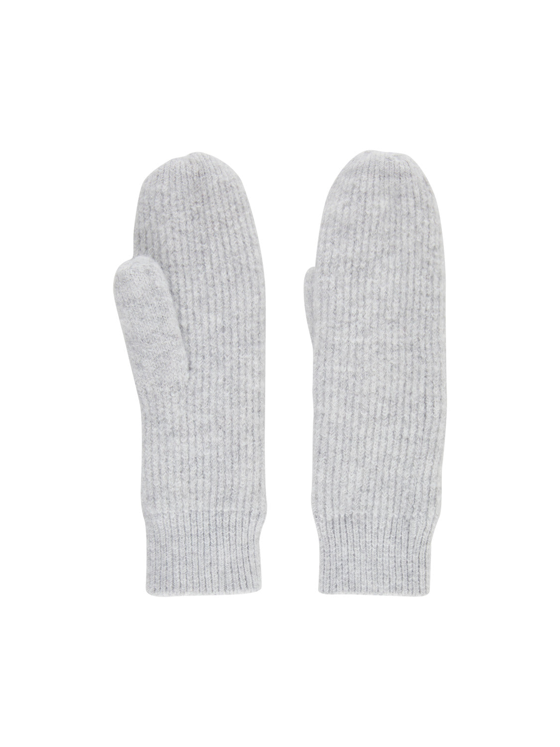 PCBENILLA Mittens - Light Grey Melange